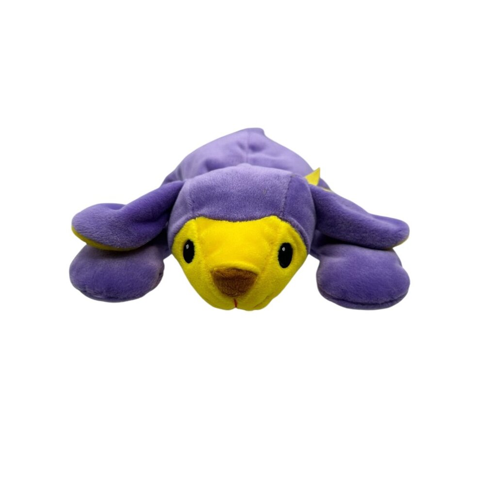Vintage Ty Beanie Baby Pillow Pal Plush Baba The Lamb Purple Yellow Soft
